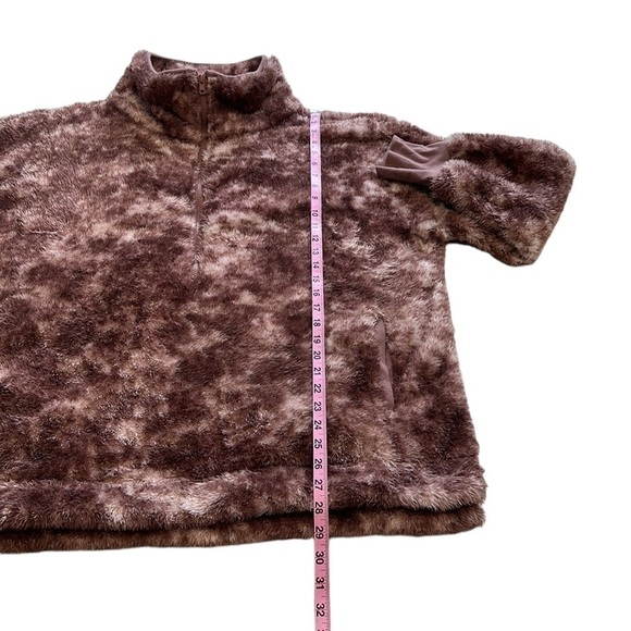 LuLaRoe Pink Tye Dye Teddy Bear Nancy Fleece - Size XL - Picture 11 of 15